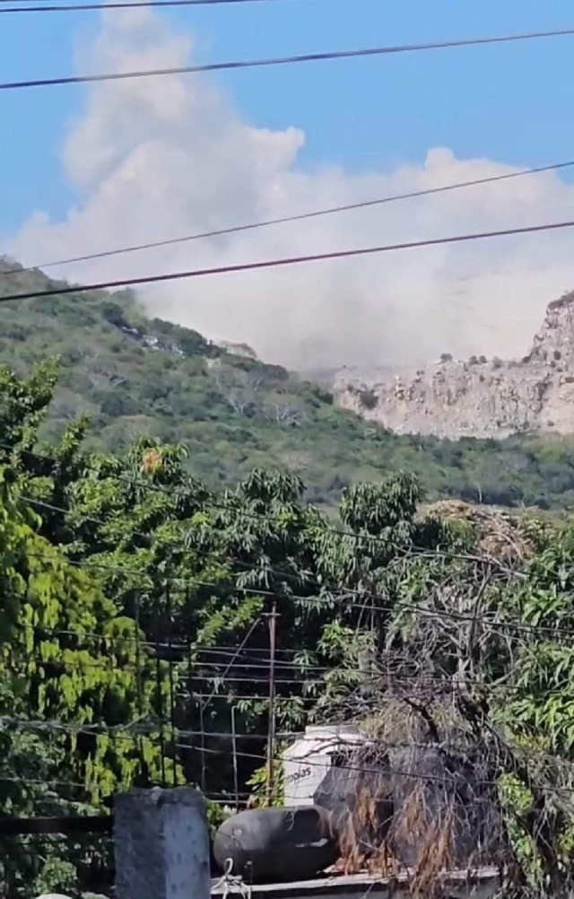 La zona donde se originó la explosión.