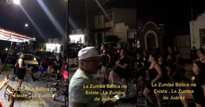 &#039;Zumba bélica de Juárez&#039;; mujeres hacen ejercicio con corridos tumbados