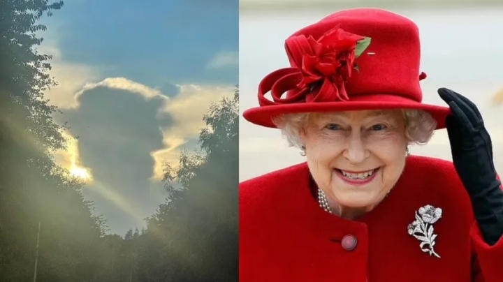 Nube con forma de Isabel II aparece en el cielo y los británicos lo toman como una señal