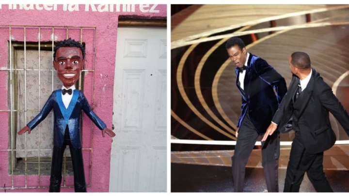 ¡Llévela, llévela! Lanzan piñata de Will Smith y Chris Rock tras pleito en los Oscar