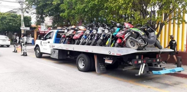 Se desconoce cuántas motocicletas fueron trasladadas al corralón.