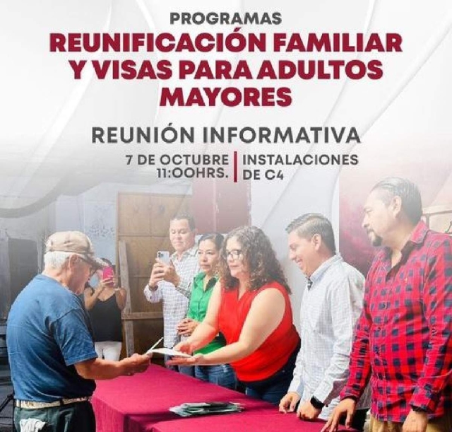 Autoridades apoyarán a adultos mayores de Jojutla para que obtengan la vista y el pasaporte a fin de reencontrarse con sus familiares en los Estados Unidos.