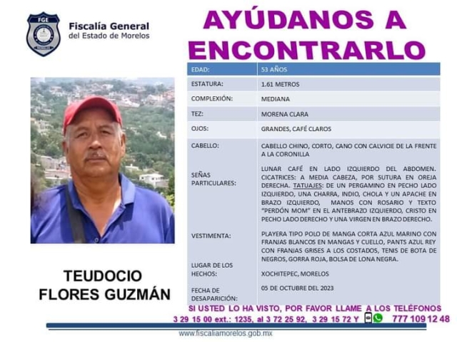 Desapareció en Xochitepec hace tres días