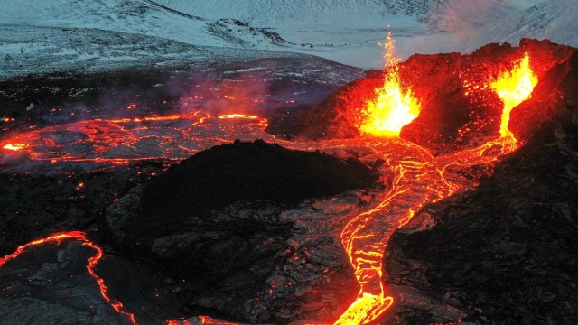 Nueva erupción volcánica en Islandia.
