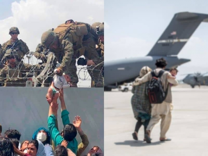 Papá se reúne con su bebé, luego de entregarlo a soldados en Afganistán.