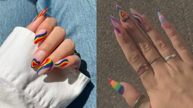 Diseños de uñas arcoíris para el Pride 2024