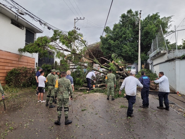 Personal de la 24 Zona Militar activó Plan DN-III-E tras tormenta en Cuernavaca