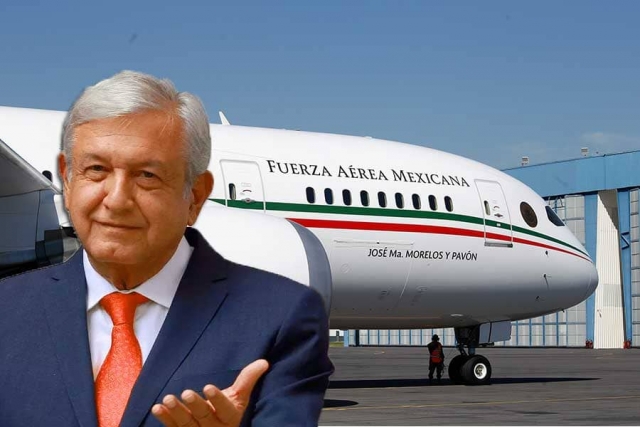 AMLO ofrece avión presidencial para fiestas, viajes familiares o ejecutivos.