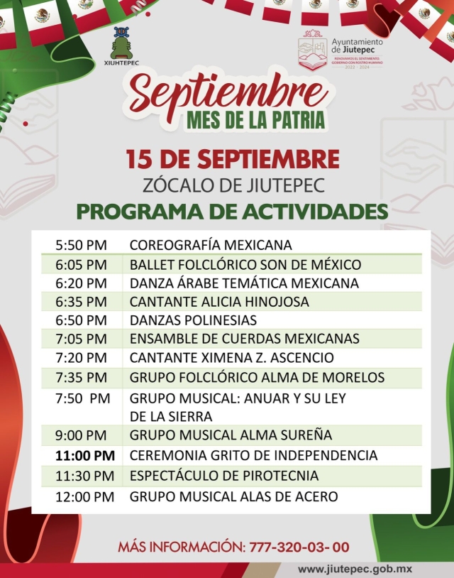 Invita alcalde a ceremonia del Grito de Independencia en el zócalo de Jiutepec