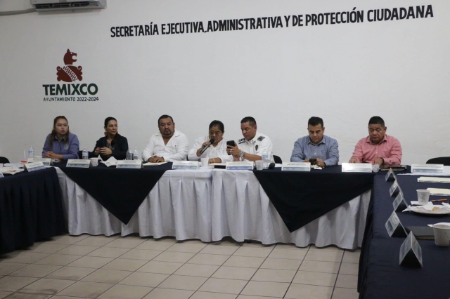 Sesiona consejo municipal de seguridad pública en Temixco