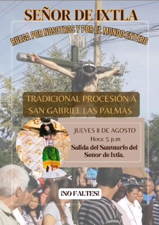 Anuncian procesión del Señor de Ixtla