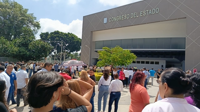 Efectúa Congreso de Morelos simulacro ante el escenario de sismo, este 19 de septiembre