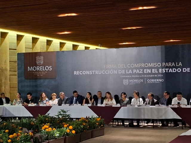 Firman Compromiso para la Reconstrucción de la Paz en el Estado de Morelos