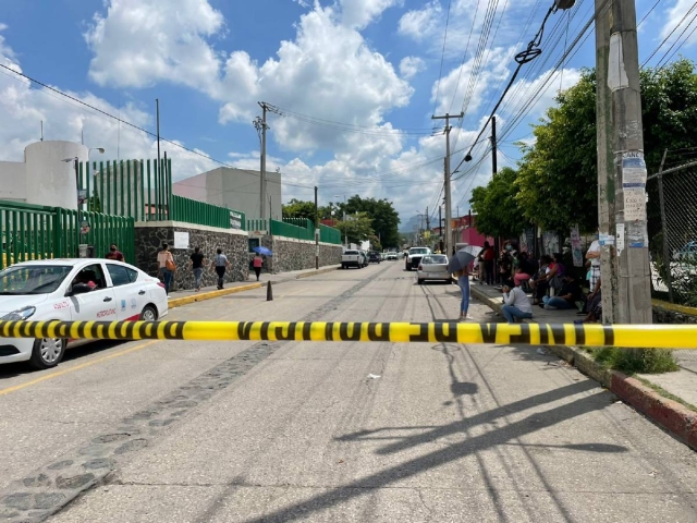 La zona del ataque fue resguardada por agentes de la Guardia Nacional y de la Policía Morelos.