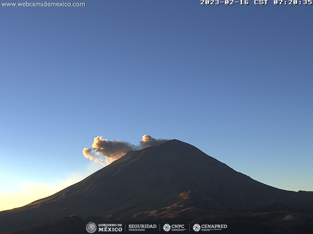 Registra volcán Popocatépetl 112 exhalaciones en las últimas 24 horas