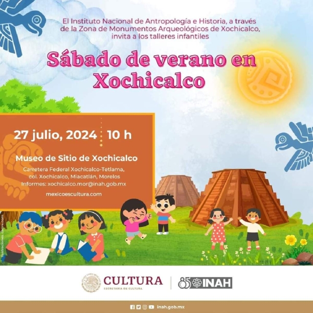 Habrá actividades para niños en la ZA de Xochicalco