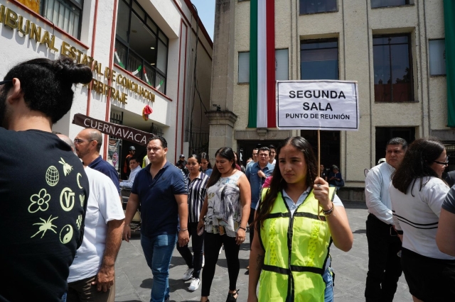 Cumple TSJ con tiempos de evacuación en el Segundo Simulacro Nacional 2025
