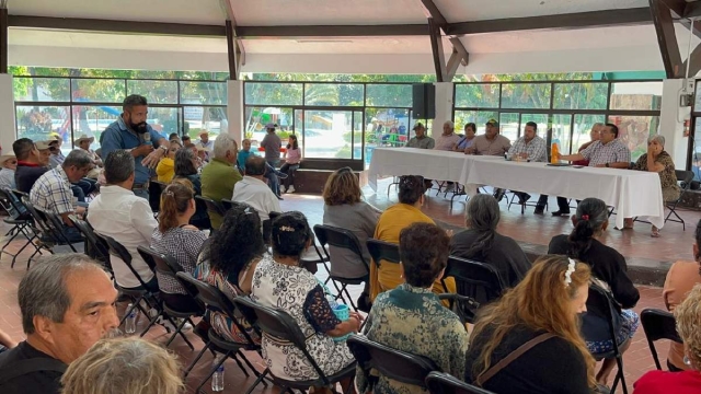 Los ejidatarios se reunieron en asamblea este sábado. 