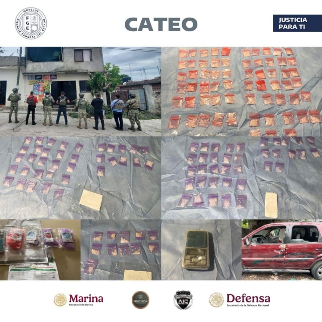 La droga y demás indicios quedaron a cargo de las autoridades.