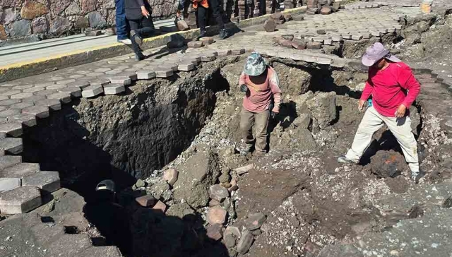 Se forma socavón en San Andrés Cholula, Puebla; reparación tomará 3 meses