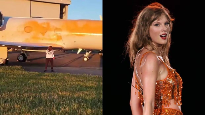 Activistas intentan vandalizar jet privado de Taylor Swift