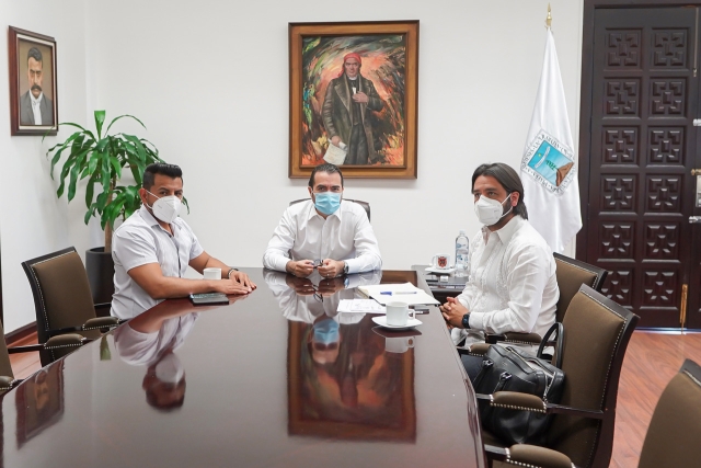 Se reúne Pablo Ojeda con Roberto Gonzalo Flores, presidente de la junta de gobierno del Idefomm y edil de Xochitepec