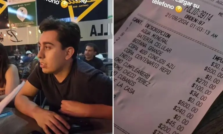 Restaurante cobra 500 pesos por cargar celular, cliente lo denuncia en redes y se hace viral