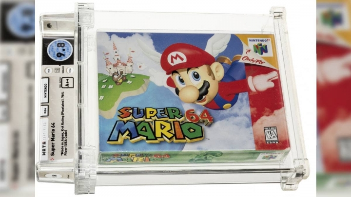 Venden cartucho de Super Mario 64.