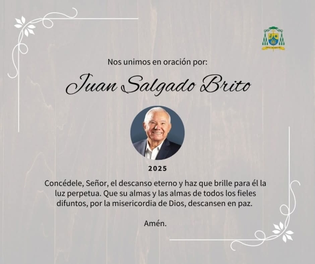 Expresa condolencias presidente de la CEM tras fallecimiento del secretario de Gobierno, Juan Salgado Brito