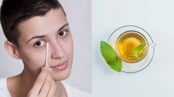 Tónico de té verde para desinflamar los ojos cansados