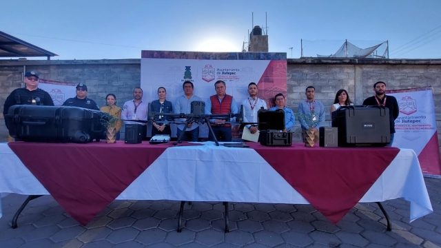 Gestiona alcalde Rafael Reyes dron para la Secretaría de Seguridad Pública de Jiutepec