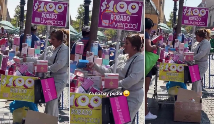 Exhiben en redes a mujer que vendía perfumes presuntamente robados de tienda departamental