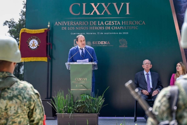 El gobernador Cuauhtémoc Blanco recordó la gesta de los Niños Héroes en una ceremonia realizada en las instalaciones de la 24/a Zona Militar. 