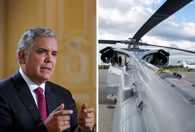 Atacan helicóptero donde viajaba el presidente de Colombia, Iván Duque.