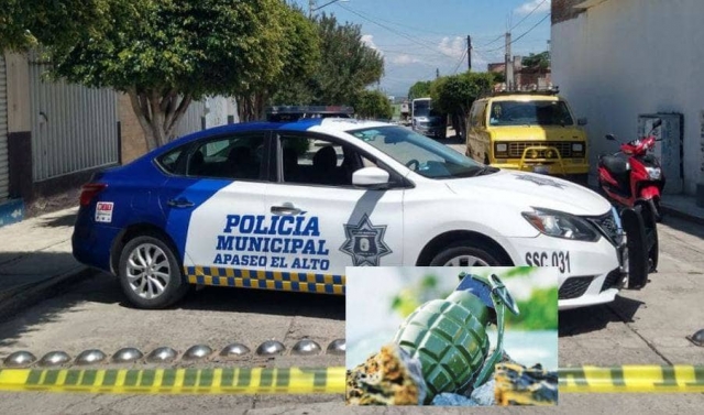 Encuentran granada en una caja en Guanajuato.