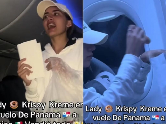 Lady Krispy Kreme: Joven venden donas en pleno vuelo y desata polémica