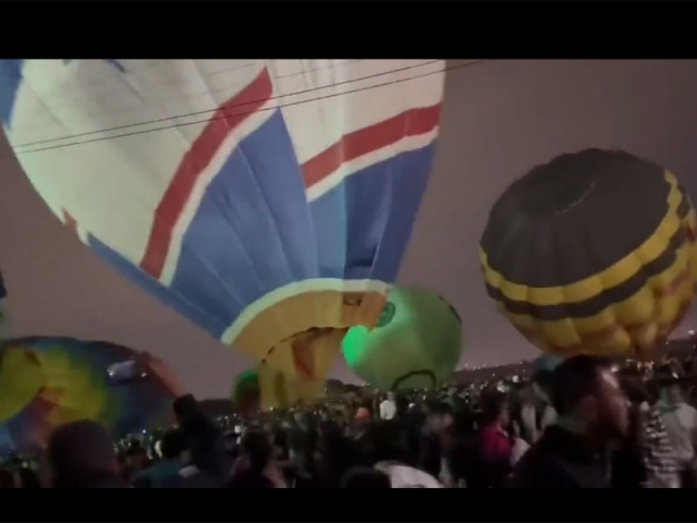 Fuerte viento arrastra globos aerostáticos en Festival de León y deja 12 heridos