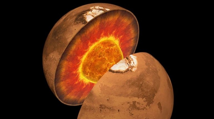 El núcleo de Marte está cubierto por una capa fundida