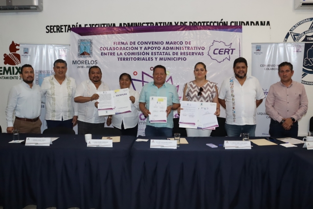 Temixco y CERT unen esfuerzos en convenio de colaboración para el desarrollo territorial