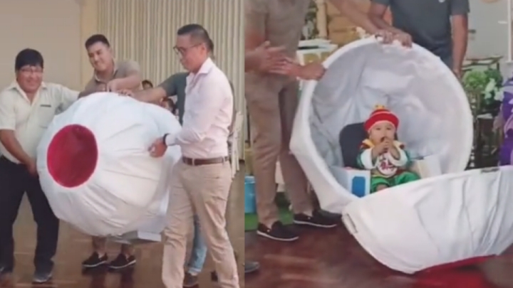 “Chala Head Chala”: bebé sorprende a invitados llegando a su fiesta al estilo Dragon Ball Z
