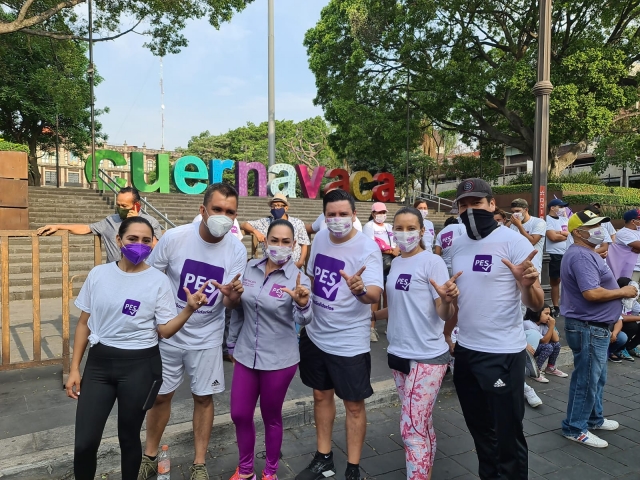 Acompaña líder del PES Morelos a candidata, en carrera-caminata &#039;Por la vida y la familia&#039;
