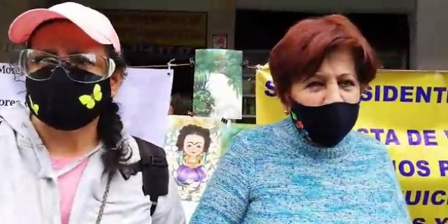 Protestan artistas y artesanos de calle Hidalgo, en el centro de Cuernavaca