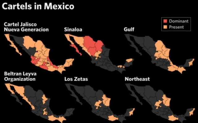 El mapa del narcotráfico en México: 12 cárteles en guerra por el territorio