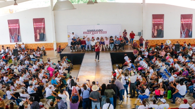 Margarita González Saravia ofrece asamblea informativa en Jiutepec
