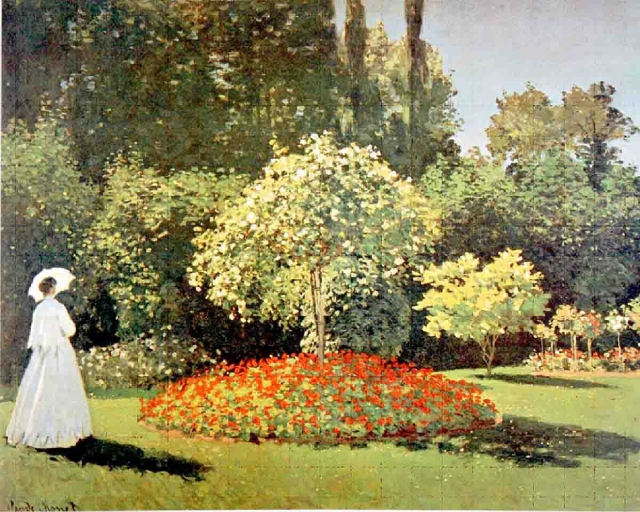 Lady in the garden Sainte-Adresse. Claude Monet.