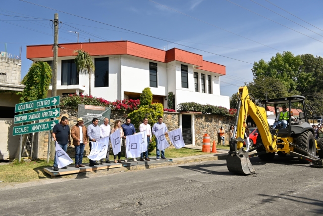 Cumple Margarita González Saravia compromiso al iniciar obras en rutas de evacuación del volcán Popocatépetl