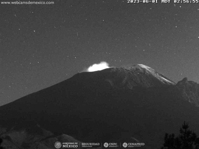Registran 219 exhalaciones del volcán Popocatépetl; se mantiene semáforo amarillo fase 3