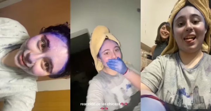 Joven intenta teñirse el cabello y la comparan con &#039;tristeza&#039; de intensamente