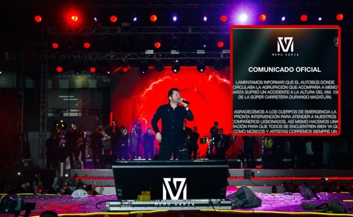 Memo Garza pide oración tras accidente de su banda: "Estamos a salvo, pero el peligro en las carreteras es constante"