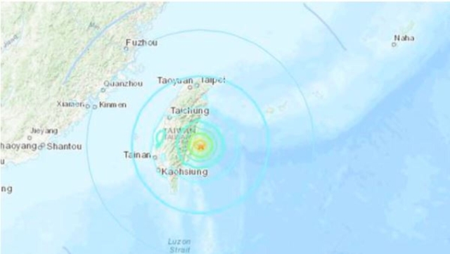 Sismo magnitud 6.6 sacudió Taiwán